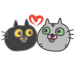 Friendly cute cat sticker #1988923