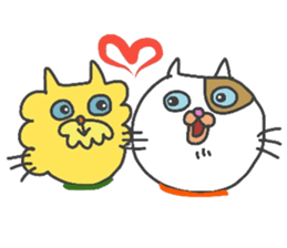 Friendly cute cat sticker #1988924