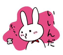 Simple and Cute Rabbits Sticker sticker #1989469