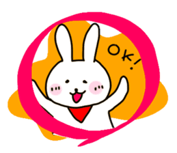 Simple and Cute Rabbits Sticker sticker #1989483