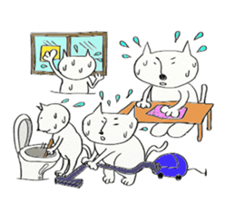 Fat thin cat sticker #1990302