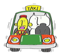 Fat thin cat sticker #1990304