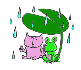 Fat thin cat sticker #1990318