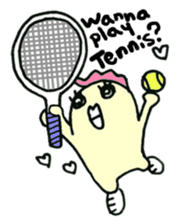 Here comes a Tennis Nut chick "Hiyokko"! sticker #1991205