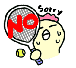 Here comes a Tennis Nut chick "Hiyokko"! sticker #1991209
