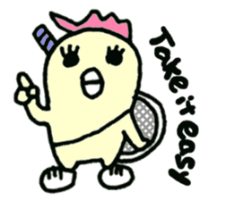 Here comes a Tennis Nut chick "Hiyokko"! sticker #1991210