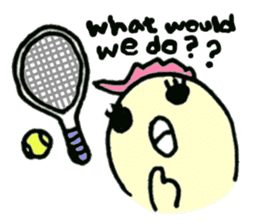 Here comes a Tennis Nut chick "Hiyokko"! sticker #1991213