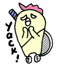 Here comes a Tennis Nut chick "Hiyokko"! sticker #1991222