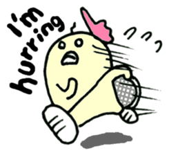 Here comes a Tennis Nut chick "Hiyokko"! sticker #1991226