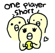 Here comes a Tennis Nut chick "Hiyokko"! sticker #1991229