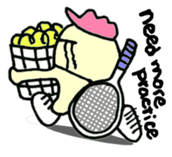 Here comes a Tennis Nut chick "Hiyokko"! sticker #1991236