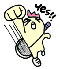 Here comes a Tennis Nut chick "Hiyokko"! sticker #1991237