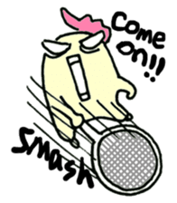 Here comes a Tennis Nut chick "Hiyokko"! sticker #1991238
