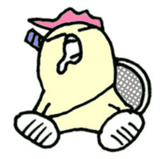 Here comes a Tennis Nut chick "Hiyokko"! sticker #1991244