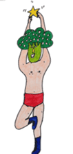 Broccoli Wrestler sticker #1992741