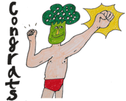 Broccoli Wrestler sticker #1992760