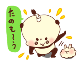 Feudal lord panda&lop eared Cat sticker #1993340