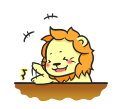 A lion which has lost its wild nature sticker #1994772