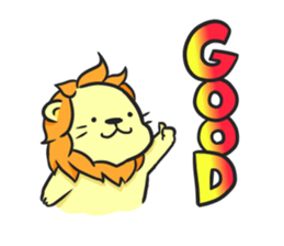 A lion which has lost its wild nature sticker #1994773