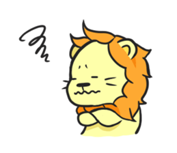A lion which has lost its wild nature sticker #1994778