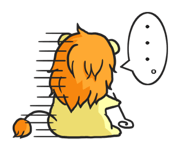 A lion which has lost its wild nature sticker #1994779