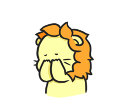 A lion which has lost its wild nature sticker #1994782