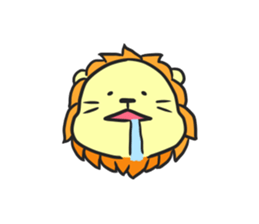 A lion which has lost its wild nature sticker #1994783