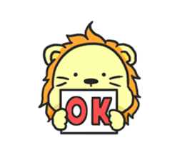 A lion which has lost its wild nature sticker #1994785