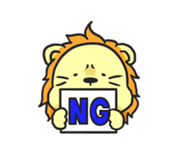 A lion which has lost its wild nature sticker #1994786