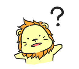 A lion which has lost its wild nature sticker #1994789
