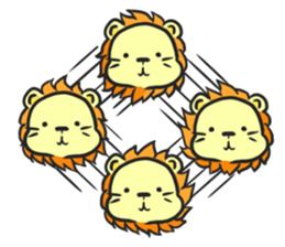 A lion which has lost its wild nature sticker #1994790