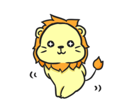 A lion which has lost its wild nature sticker #1994798