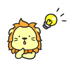 A lion which has lost its wild nature sticker #1994799