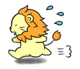A lion which has lost its wild nature sticker #1994800