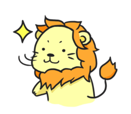 A lion which has lost its wild nature sticker #1994802