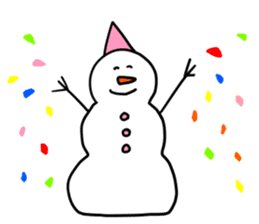 Happy Snowman sticker #1995133