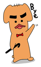 Dog gentlemanly sticker #1995540