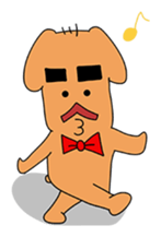 Dog gentlemanly sticker #1995561