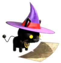 Sticker of magician of black cat sticker #1995763