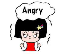 Japanese little girl talking in English sticker #1995847