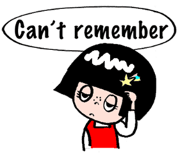 Japanese little girl talking in English sticker #1995848