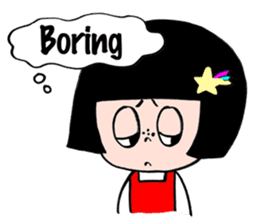 Japanese little girl talking in English sticker #1995851