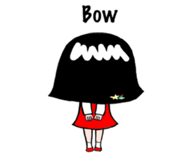 Japanese little girl talking in English sticker #1995854