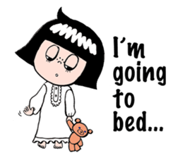 Japanese little girl talking in English sticker #1995855