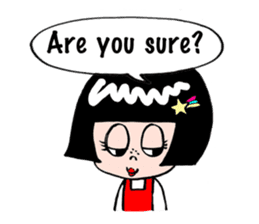 Japanese little girl talking in English sticker #1995856
