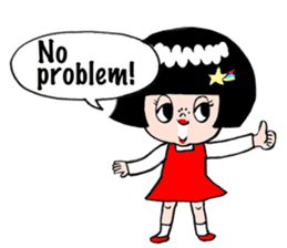Japanese little girl talking in English sticker #1995858