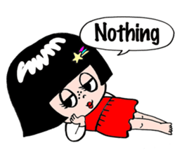 Japanese little girl talking in English sticker #1995862