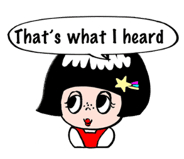 Japanese little girl talking in English sticker #1995865