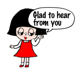 Japanese little girl talking in English sticker #1995869