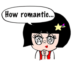 Japanese little girl talking in English sticker #1995871